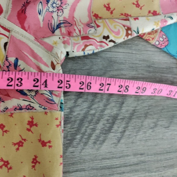 C.J. Banks 1X Artsy Floral Patchwork Mosaic Button Up Jacket 100% Cotton - Picture 5 of 7